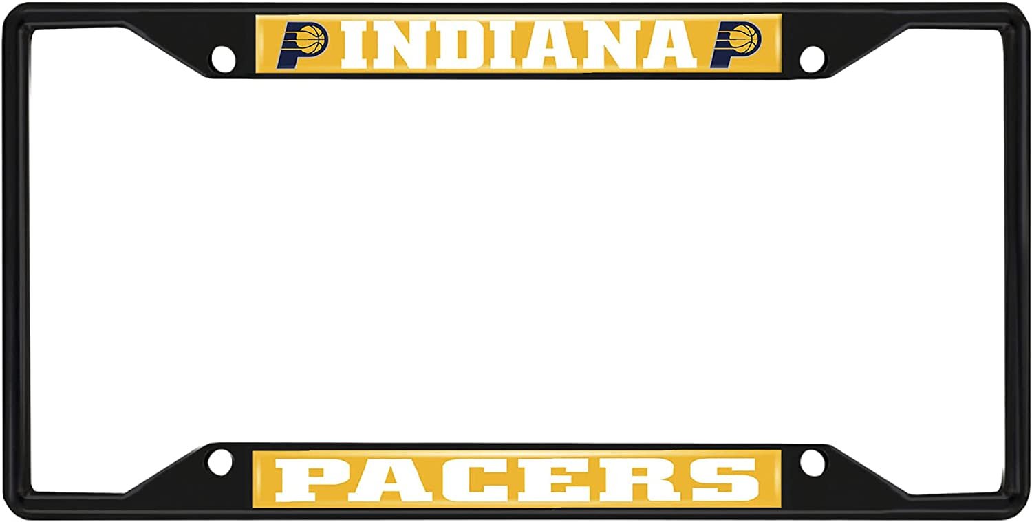 FANMATS 31332 Indiana Pacers Metal License Plate Frame Black Finish