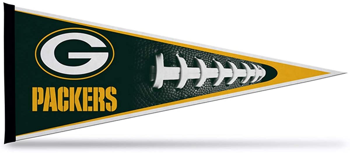 Green Bay Packers Soft Felt Pennant, Football Design, 12x30 Inch, Easy To Hang 1