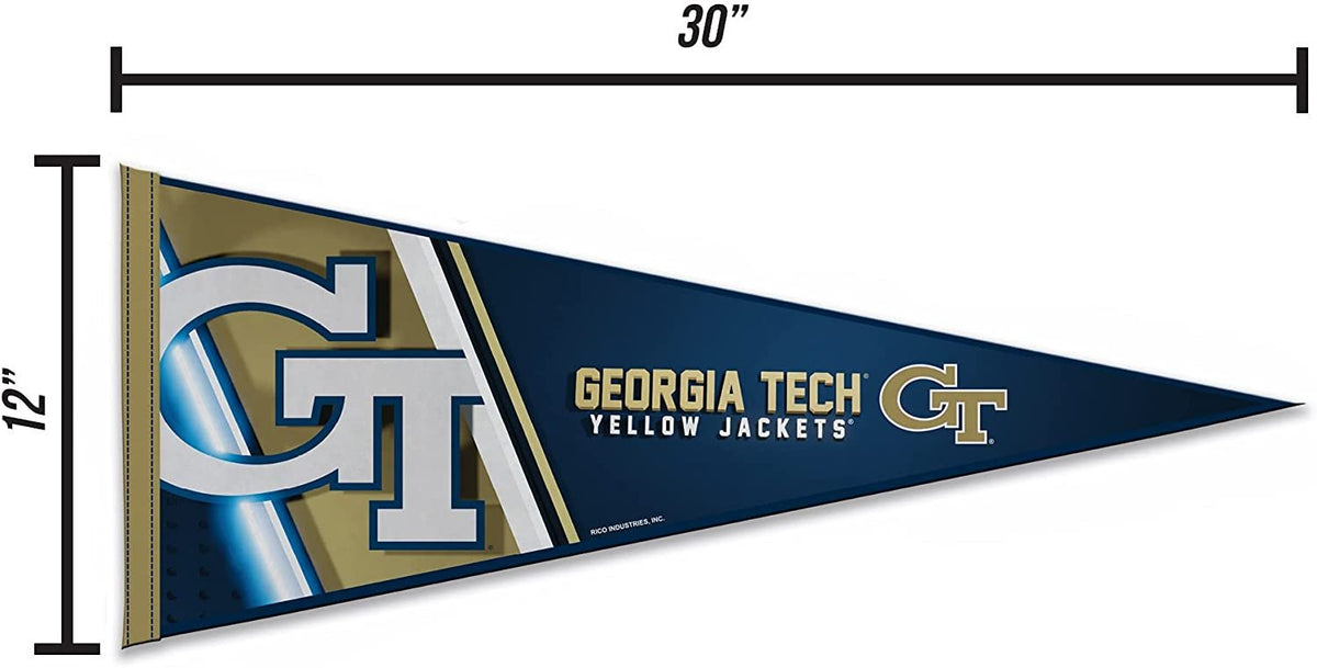 Georgia Tech Yellow Jackets Soft Felt Pennant, Primary Design, 12x30 Inch, Easy To Hang 4
