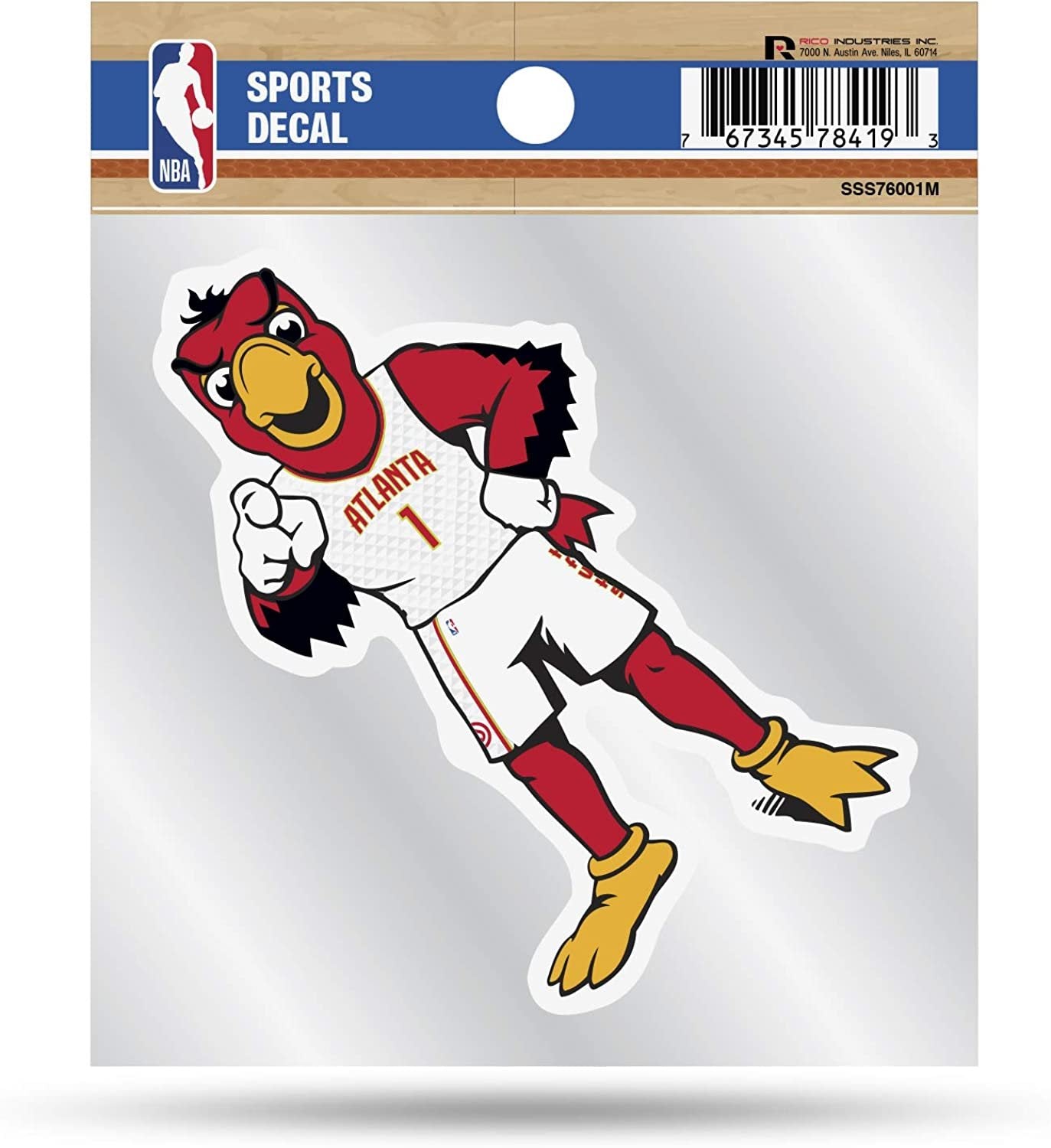 Atlanta Hawks 4x4 Decal Sticker Mascot Logo Premium with Clear Backing Flat Vinyl Auto Home NBA 1