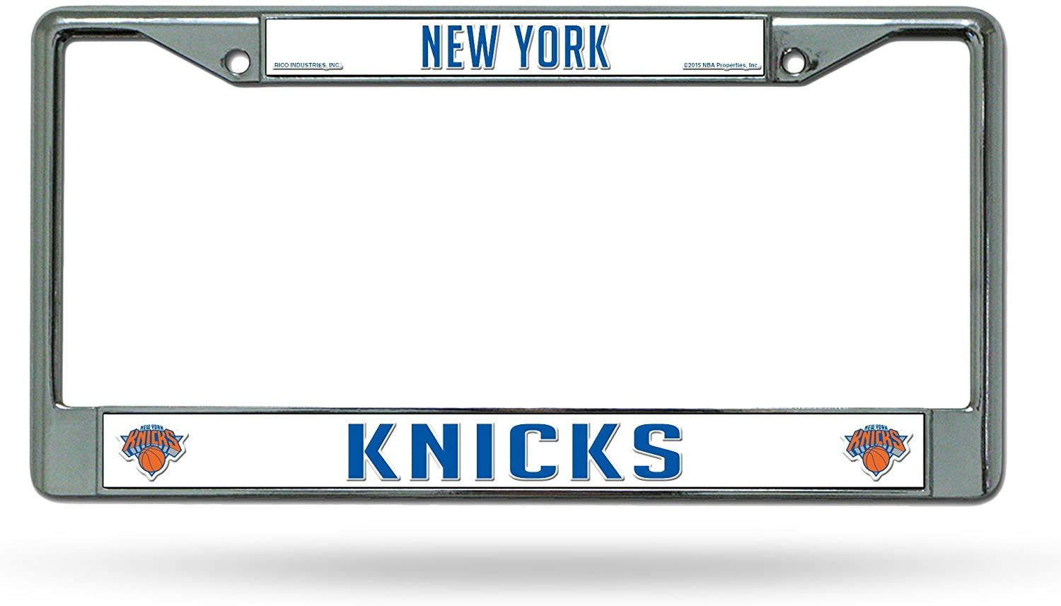 New York Knicks Premium Metal License Plate Frame Chrome Tag Cover, 12x6 Inch 1