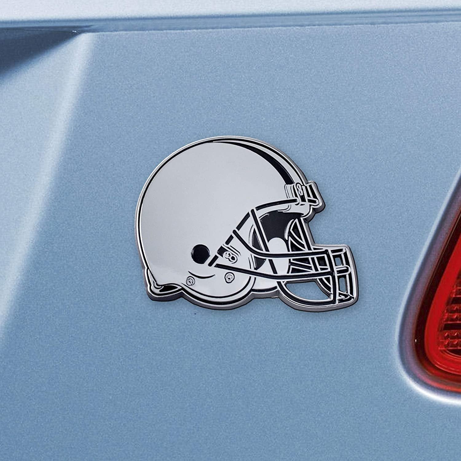 Cleveland Browns Solid Metal Chrome Auto Emblem Raised Decal Adhesive Backing 2