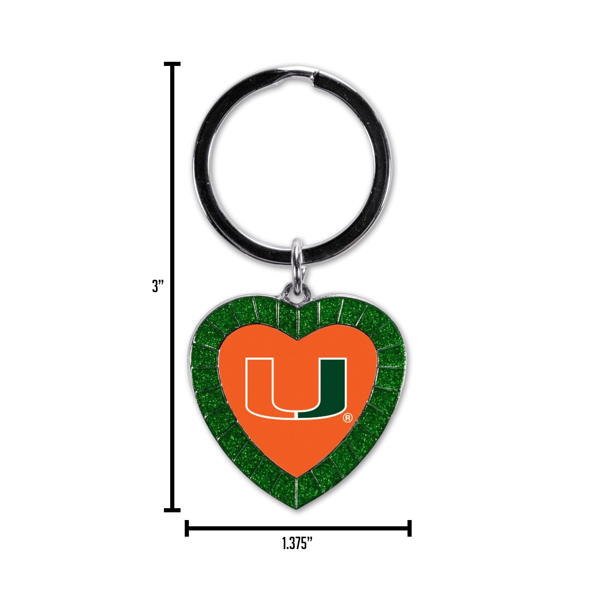 Rico Industries NHL Dallas Stars Team Color Rhinestone Heart Keychain 7