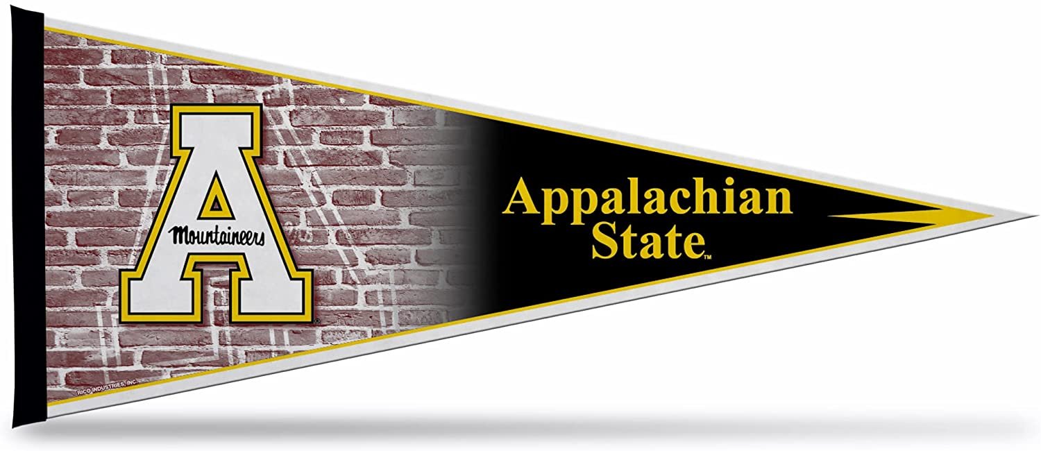 Appalachian State University Mountaineers Soft Felt Pennant, Brick Logo, 12x30 Inch