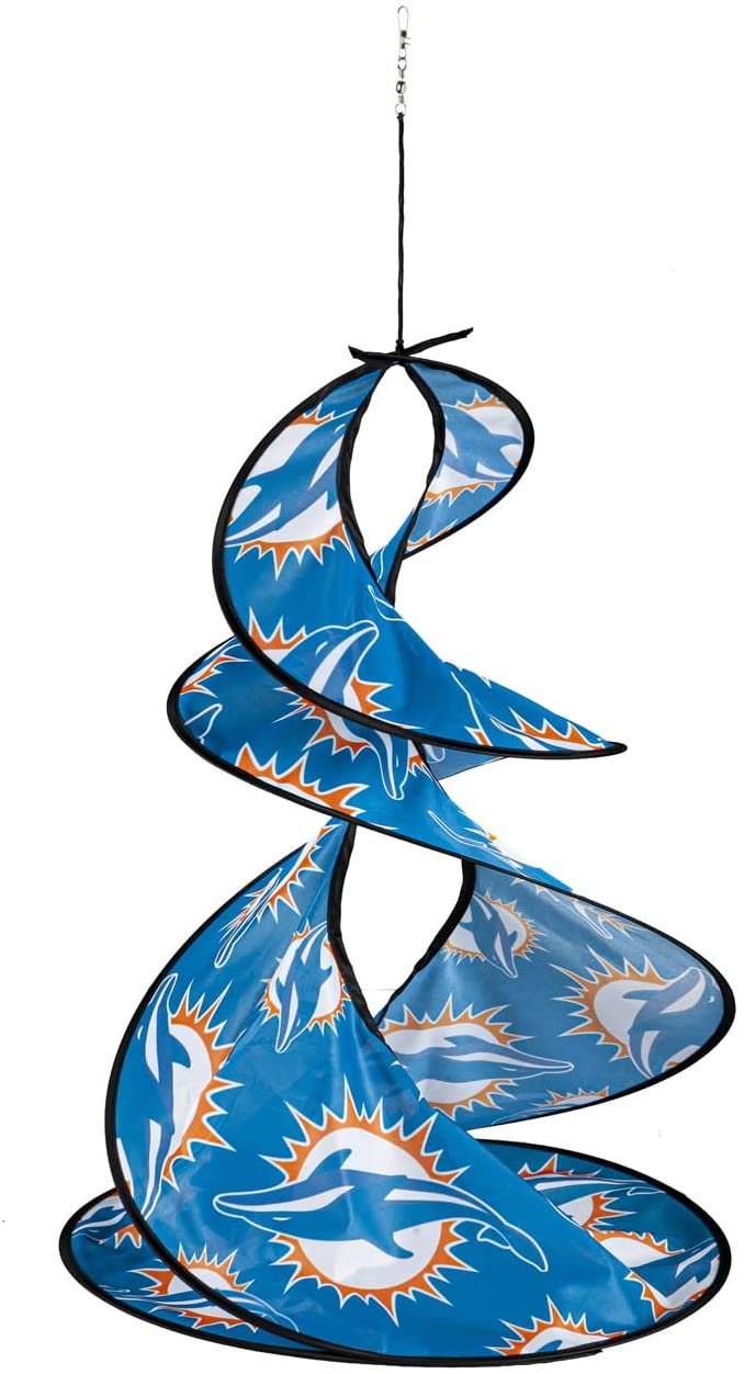 Miami Dolphins Flag Banner Wind Twister Spinner Outdoor 1