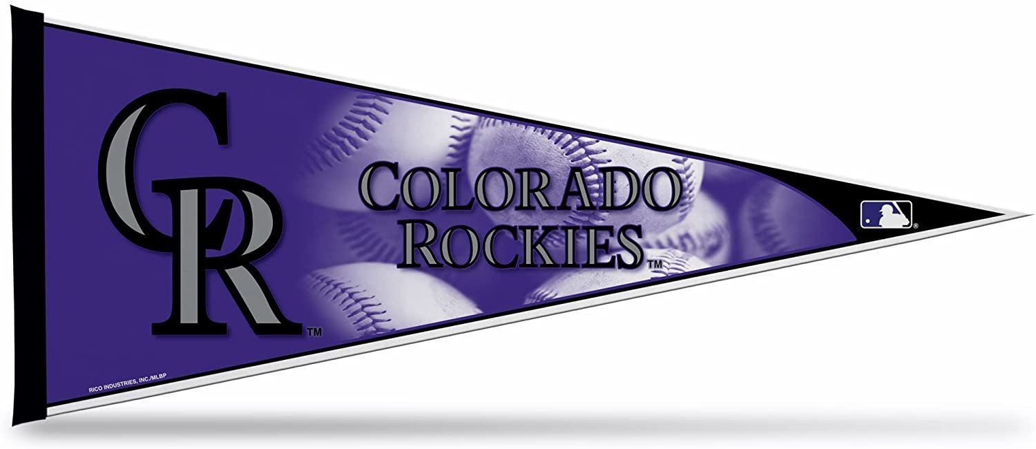 Colorado Rockies  12x30 Inch Super Soft Felt Pennant, Easy to Hang