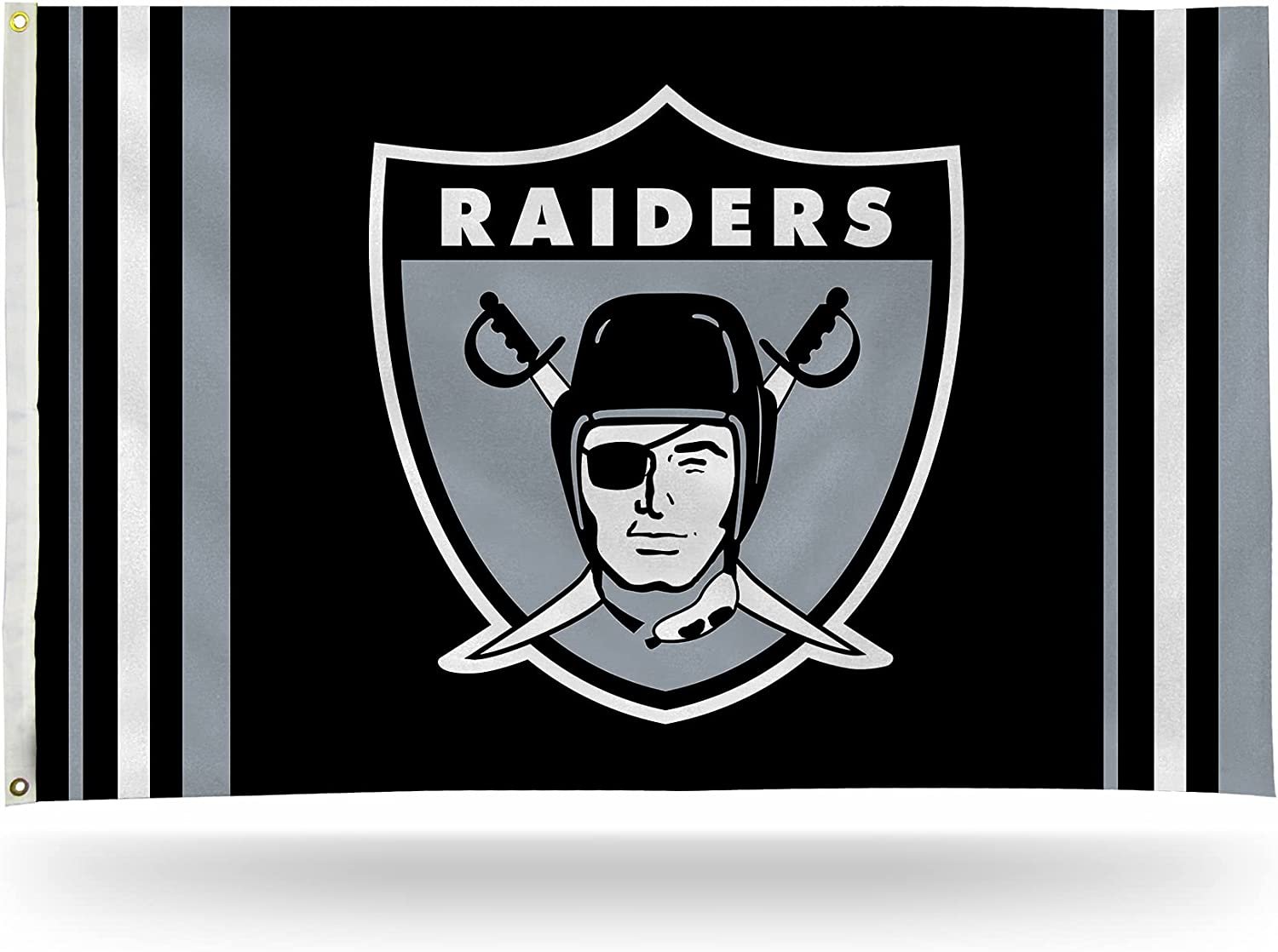Las Vegas Raiders 3x5 Foot Flag Banner Retro Logo Design Single Sided Metal Grommets 1