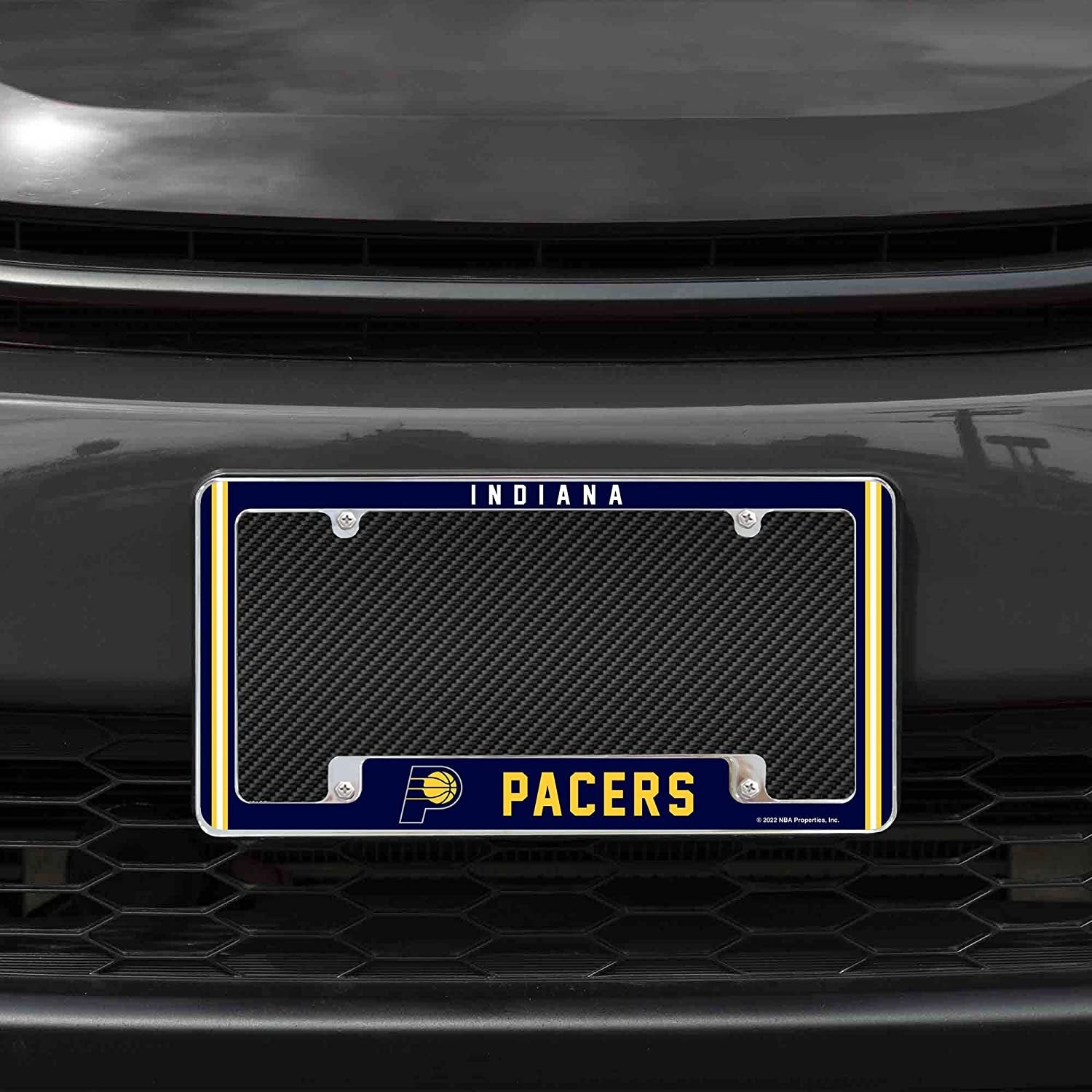 Indiana Pacers Metal License Plate Frame Chrome Tag Cover Alternate Design 6x12 Inch