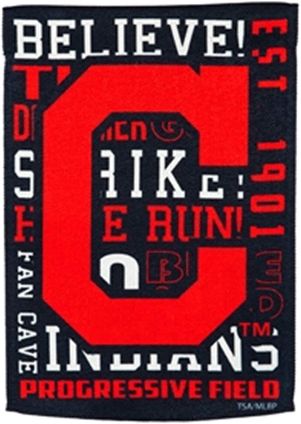 Cleveland Indians Guardians Premium Double Sided Banner House Flag, Fan Rules Design, 28x44 Inch 1