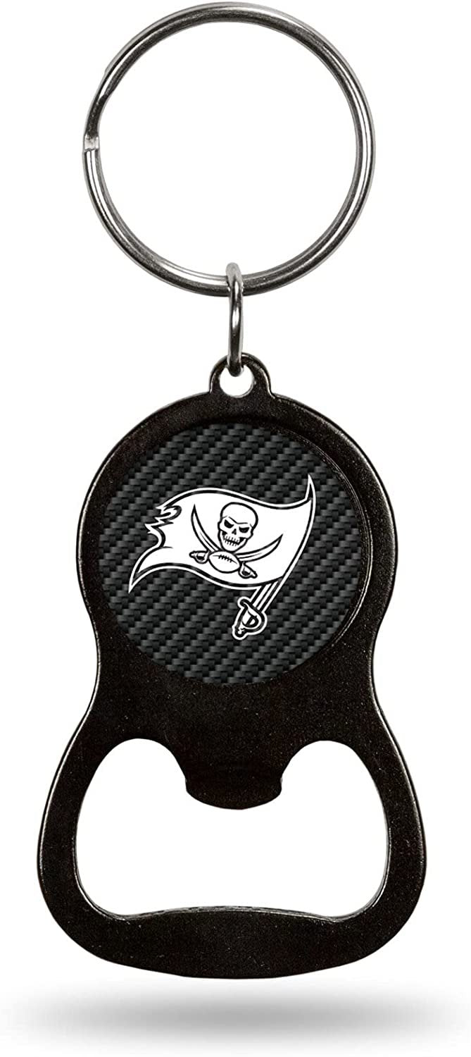 Tampa Bay Buccaneers Keychain Bottle Opener Carbon Fiber Design Metal Football
