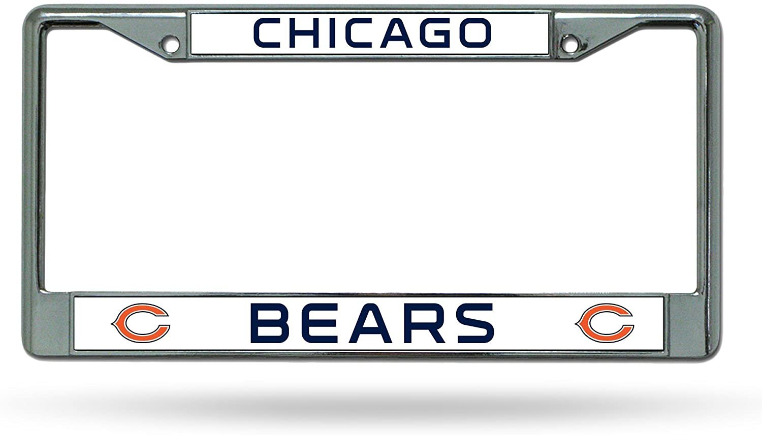 Chicago Bears Premium Metal License Plate Frame Chrome Tag Cover, 12x6 Inch 1
