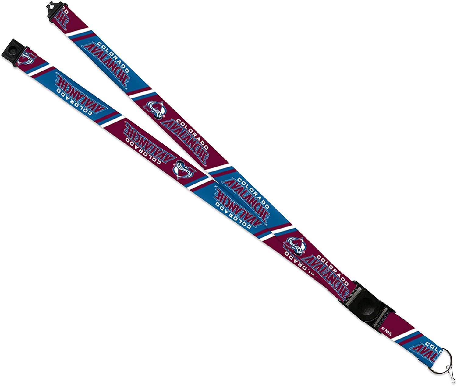 Rico Industries NHL Colorado Avalanche Lanyard Officially Licensed - Double Sided Print, Great for Any Fan & Student. Detachable Buckle. Safe, Functional, and Light Weight
