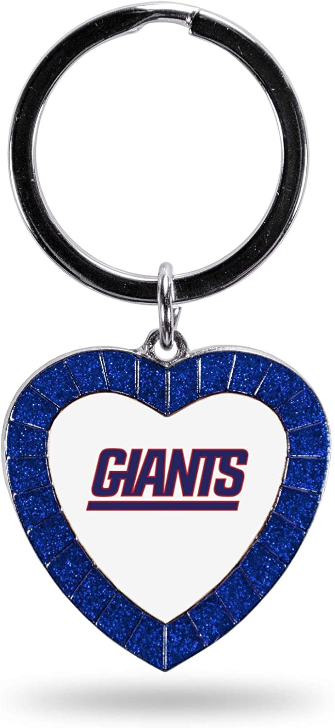 New York Giants Keychain Color Rhinestone Heart 1