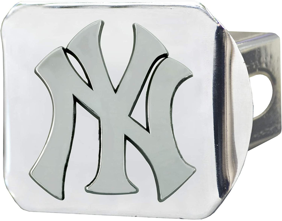 New York Yankees Hitch Cover Solid Metal with Raised Chrome Metal Emblem 2" Square Type III
