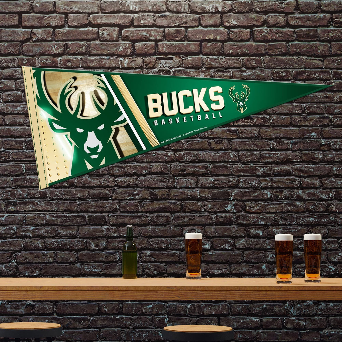 Detroit Pistons Pennant 12x30 Inch Soft Felt 2