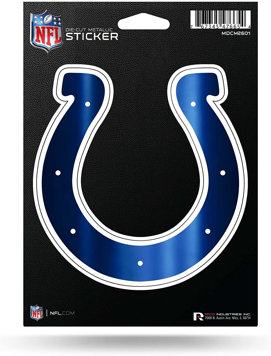 Indianapolis Colts 5 Inch Die Cut Decal Sticker, Metallic Shimmer Design, Full Adhesive Backing 1