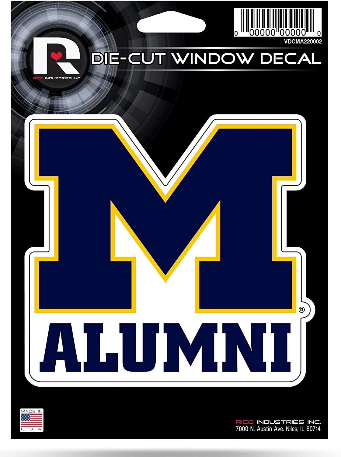 University of Michigan Wolvernines Alumni 5 Inch Die Cut Flat Vinyl Decal Sticker Adhesive Backing