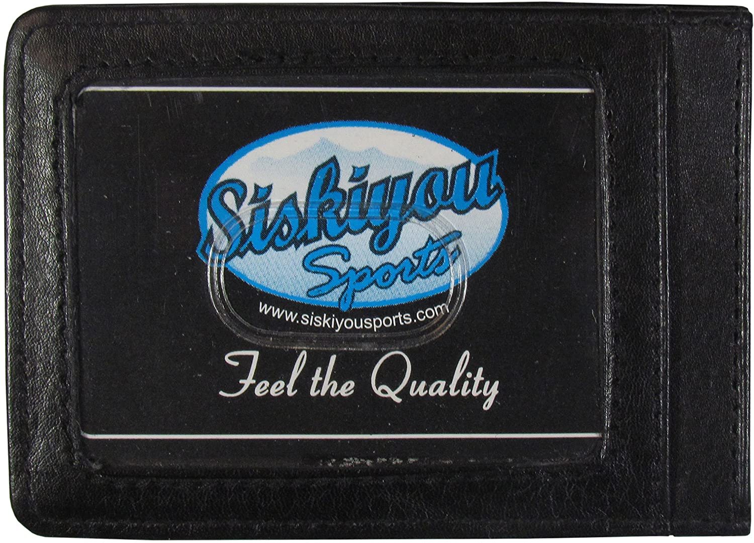 Los Angeles Kings Black Leather Wallet, Front Pocket Magnetic Money Clip, Printed Logo