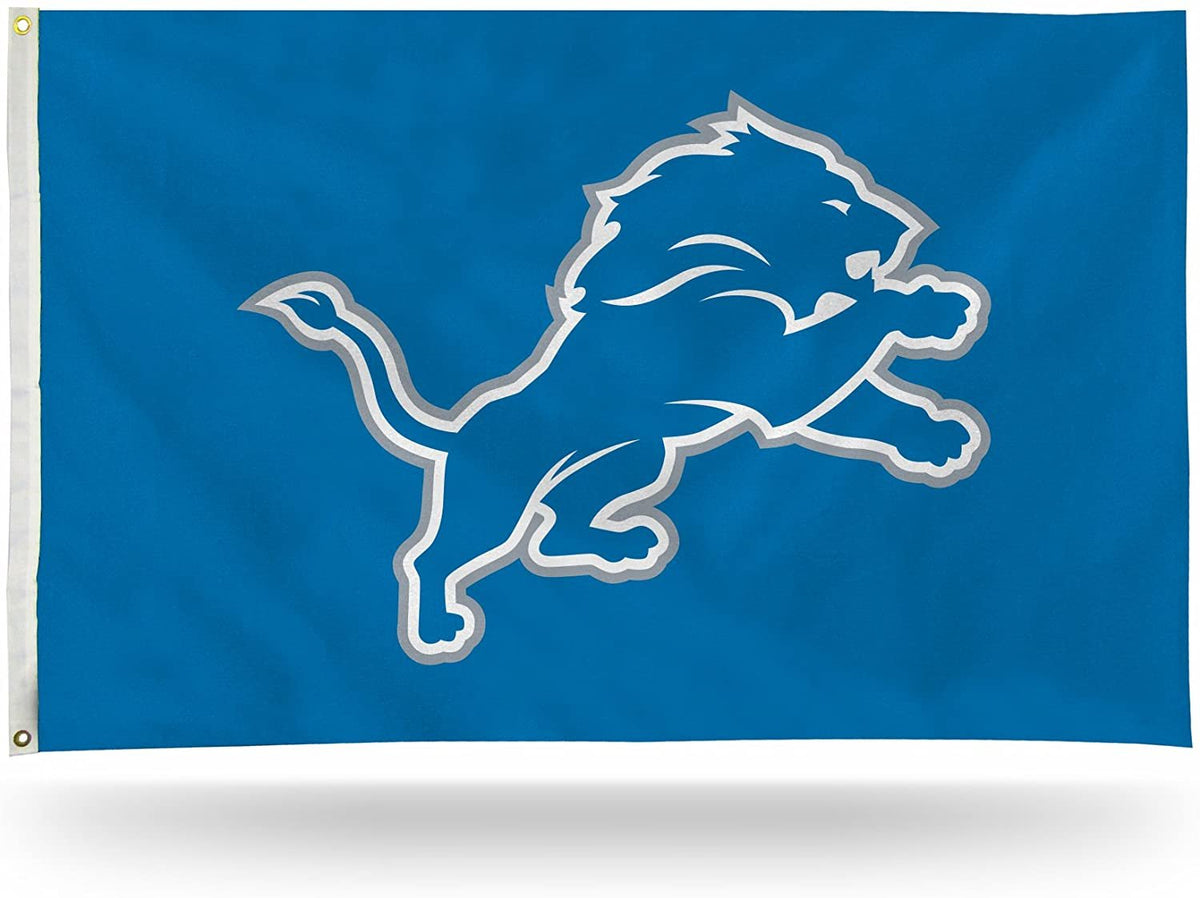 Detroit Lions Premium 3x5 Feet Flag Banner, Logo Design, Metal Grommets, Outdoor Use, Single Sided 1