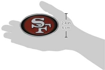 San Francisco 49ers Auto Emblem, Aluminum Metal, Embossed Team Color, Raised Decal Sticker, Full Adhesive Backing 2