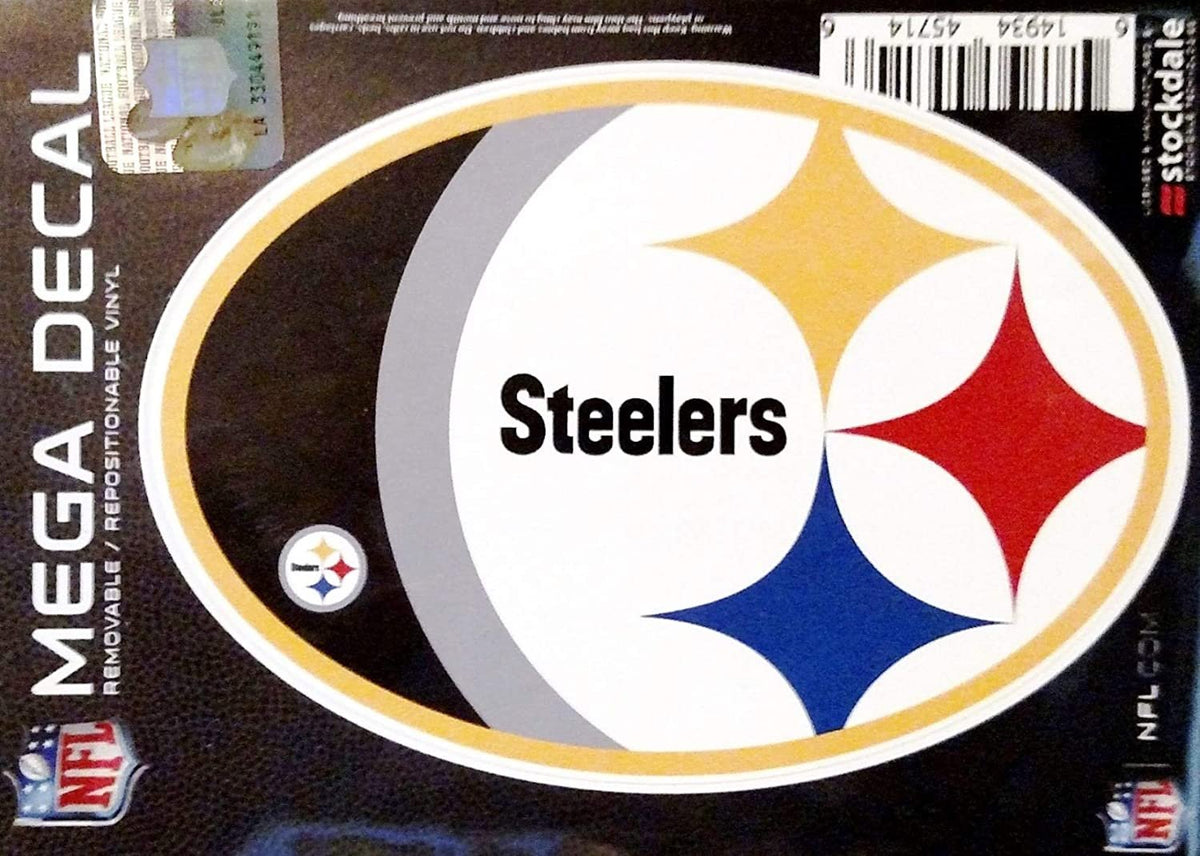 Rico Industries, Inc. Steelers 5" Decal Mega Logo Design Flat Vinyl Die Cut Sticker Emblem Auto Home Football 1