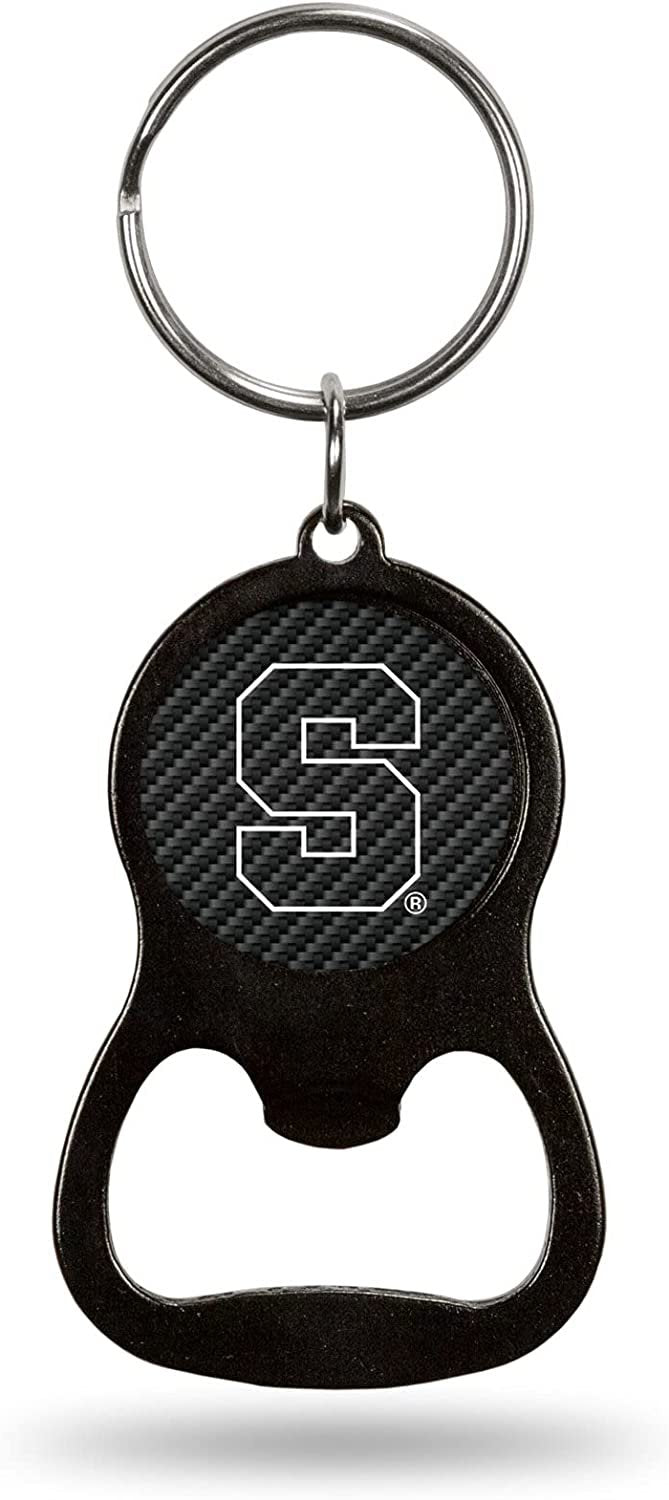 Syracuse University Orange Metal Keychain Bottle Opener, Carbon Fiber Design 1