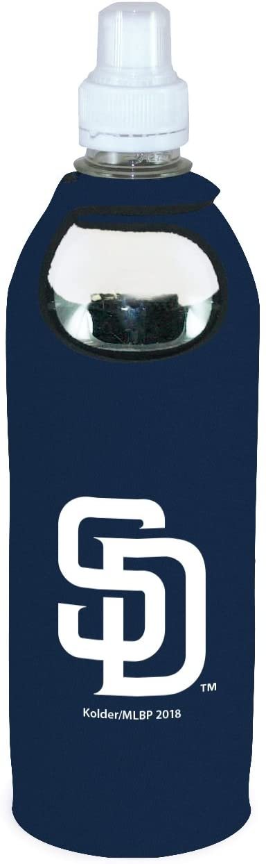 San Diego Padres 1/2 Liter Water Soda Bottle Beverage Insulator Holder Cooler with Clip Baseball