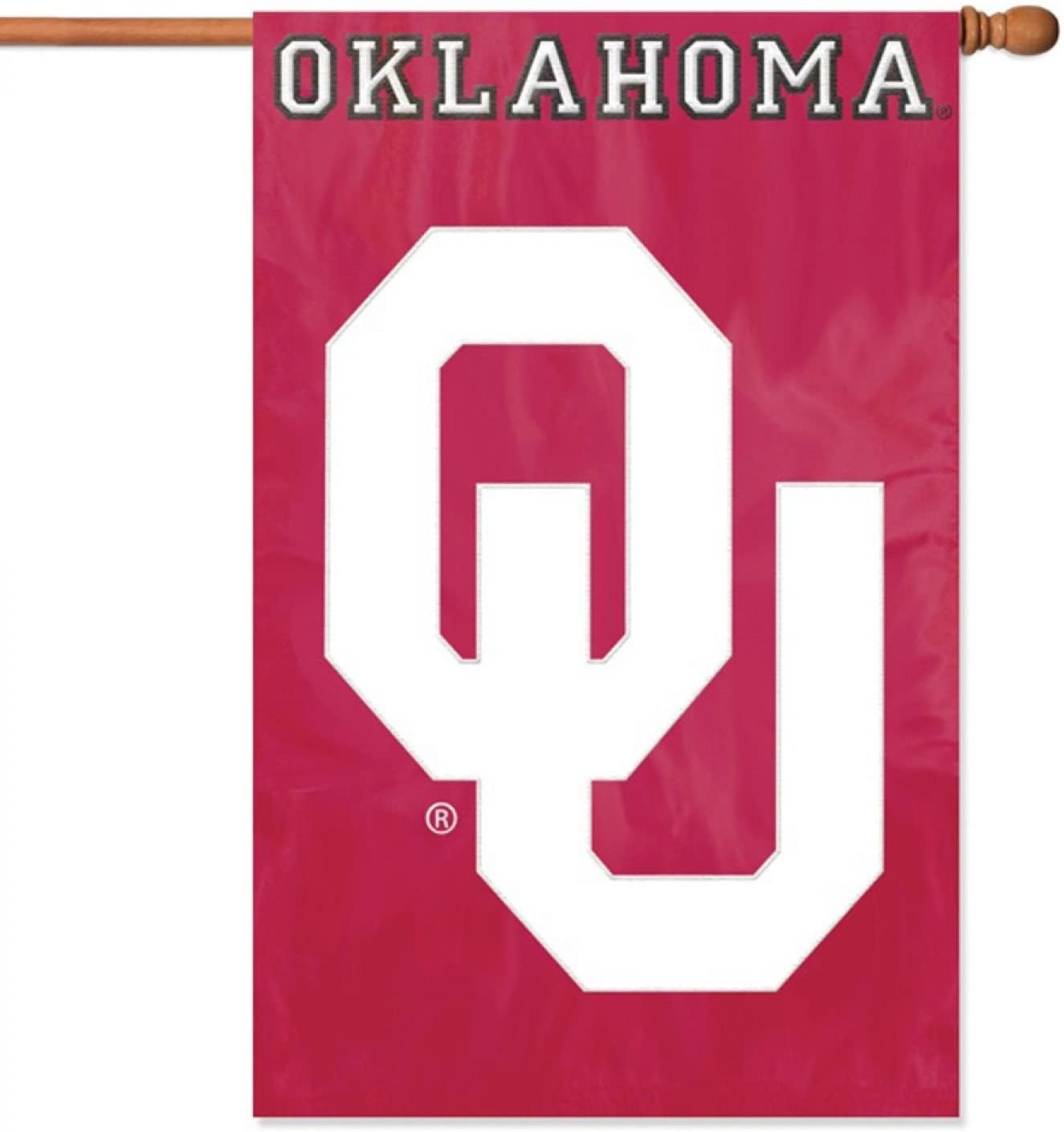 University of Oklahoma Sooners Banner Flag Premium Double Sided Embroidered Applique 28x44 Inch 1