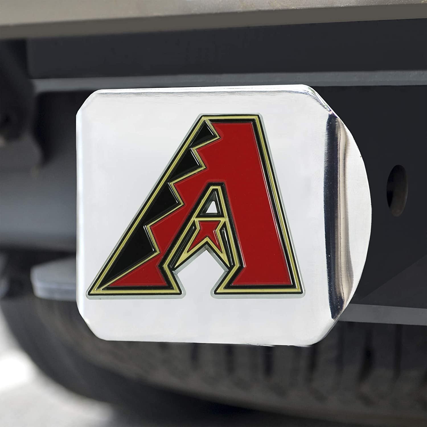 Arizona Diamondbacks Hitch Cover Solid Metal with Raised Color Metal Emblem 2" Square Type III
