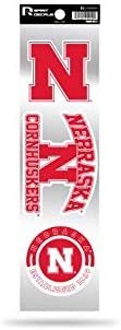 Nebraska Huskers 3 Piece Retro Spirit Decals Premium Throwback Stickers 1