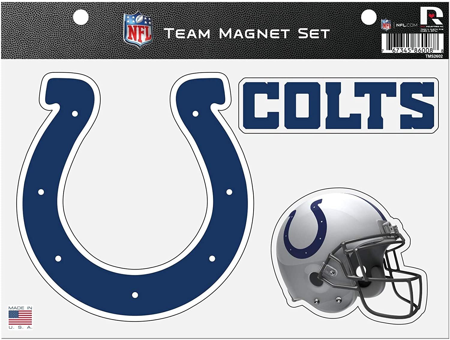 Indianapolis Colts Multi Die Cut Magnet Sheet Heavy Duty Auto Home 8x11 Inch 1
