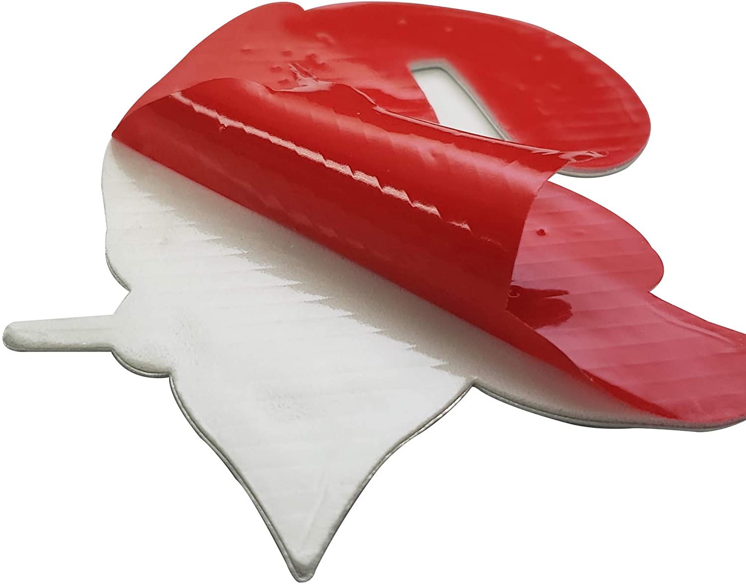Carolina Hurricanes Auto Emblem, Aluminum Metal, Embossed Team Color, Raised Decal Sticker, Full Adhesive Backing