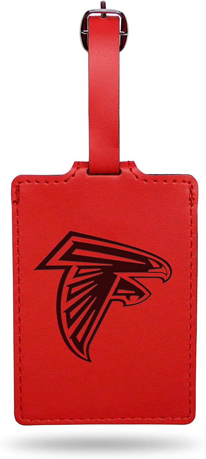 Atlanta Falcons Luggage Bag Tag Laser Engraved Ultra Suede Includes ID Card 1