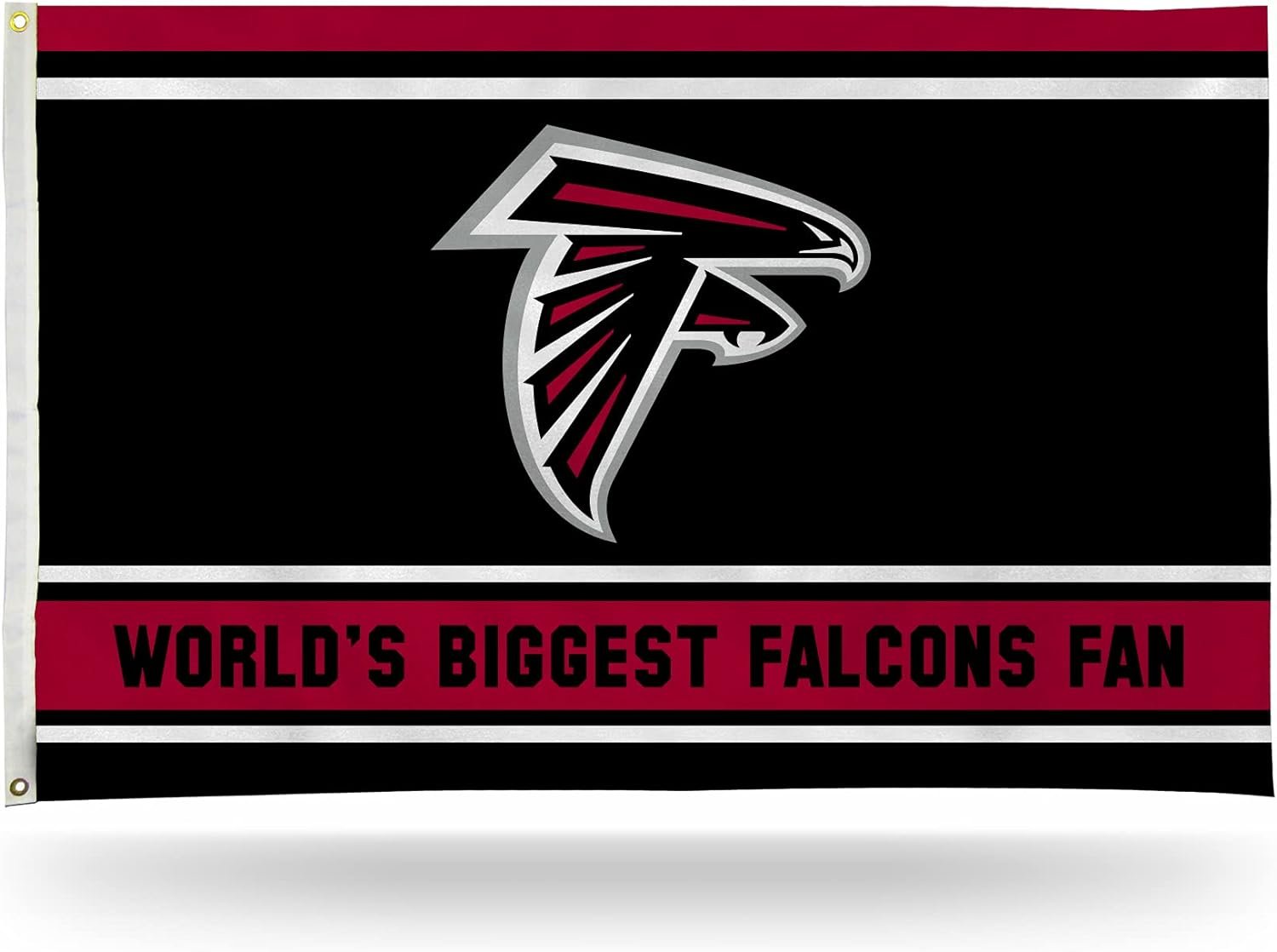 Atlanta Falcons 3x5 Feet Flag Banner, World's Biggest Fan, Metal Grommets, Single Sided, Indoor or Outdoor Use 1