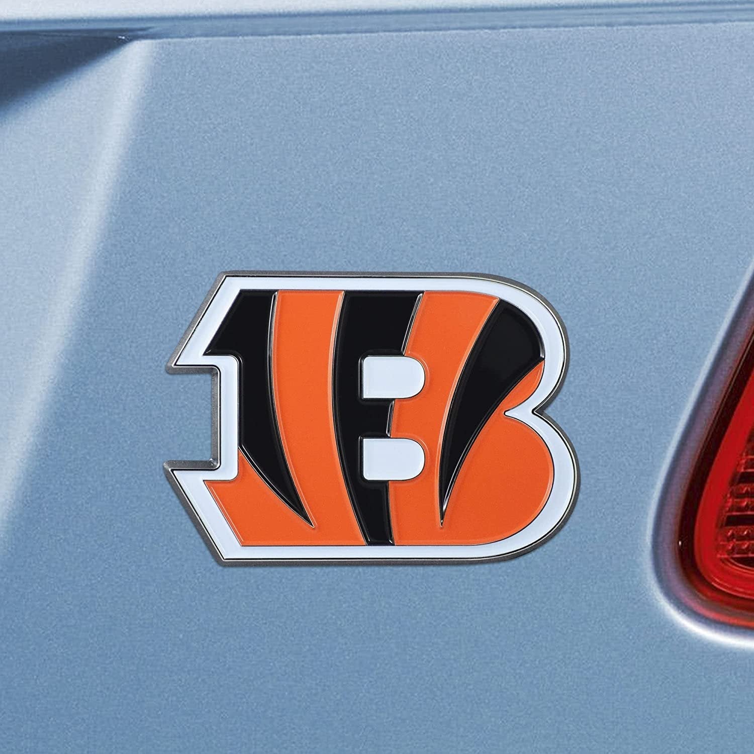 Cincinnati Bengals Premium Solid Metal Color Chrome Auto Emblem Decal 2