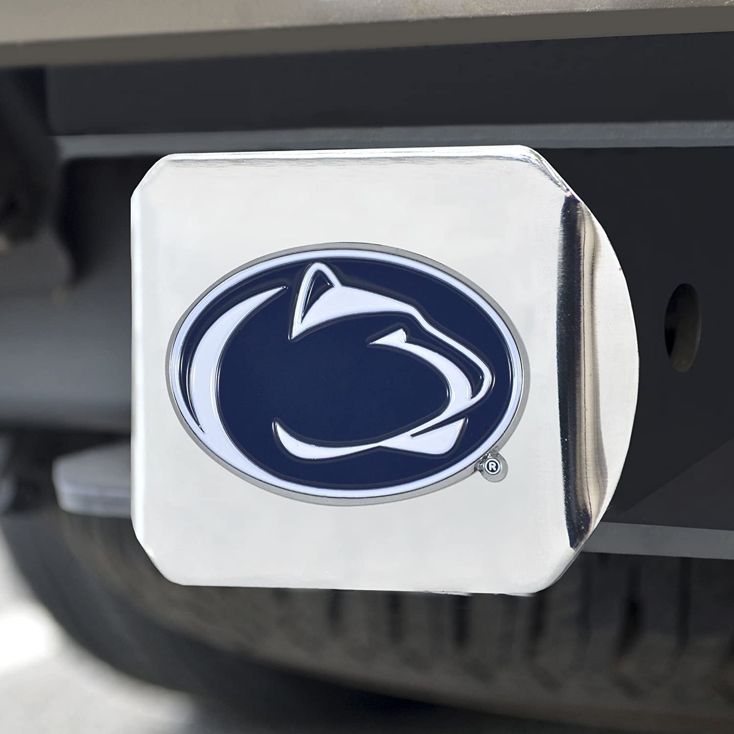 Penn State Nittany Lions Hitch Cover Solid Metal with Raised Color Metal Emblem 2" Square Type III University
