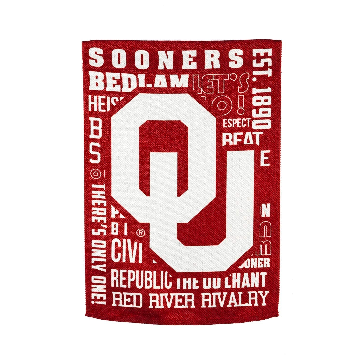University of Oklahoma Sooners Premium Double Sided Garden Flag Banner, Fan Rules Design, 13x18 Inch, Display Stand Sold Seperately, Officially Licensed 1