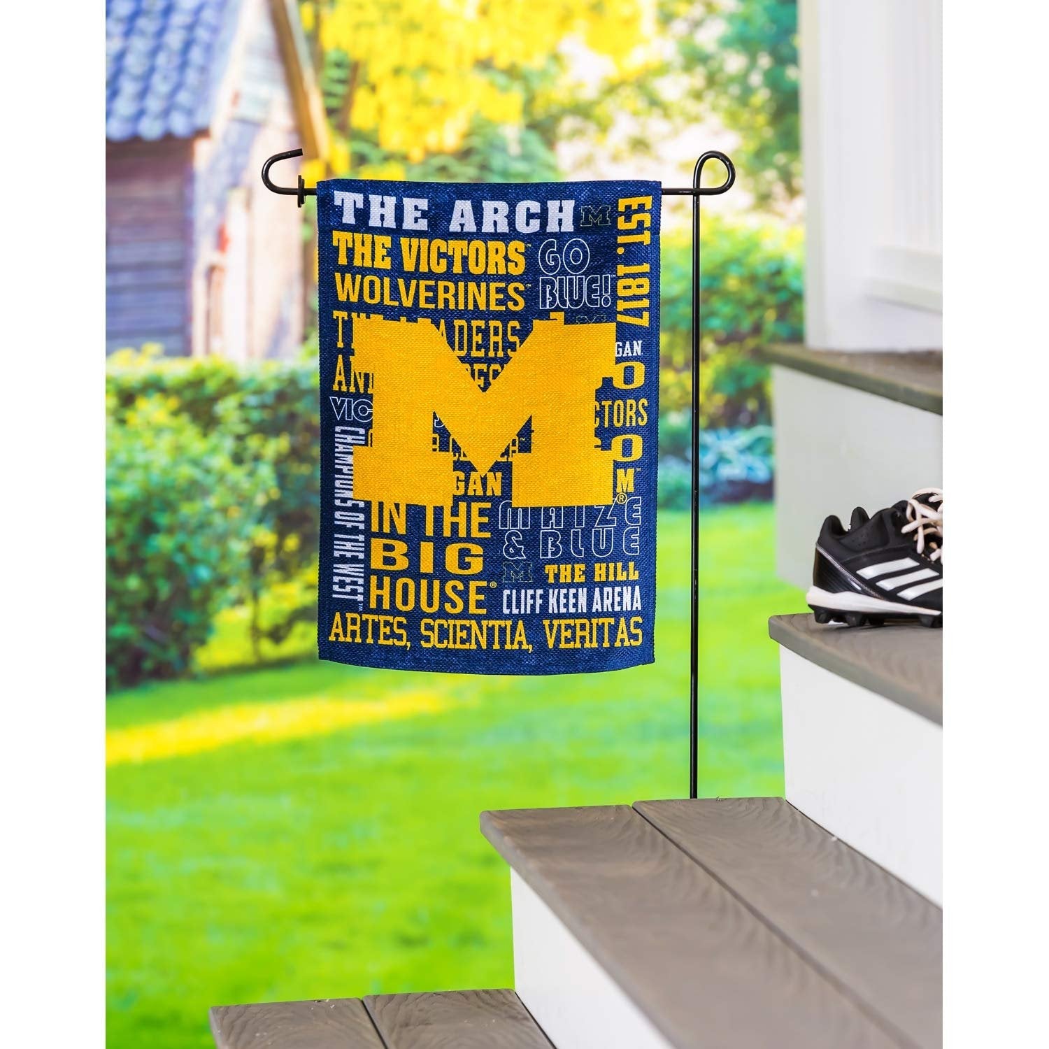 University of Michigan Wolverines Premium Double Sided Garden Flag Banner, Fan Rules Design, 13x18 Inch, Display Stand Sold Seperately, Officially Licensed 3