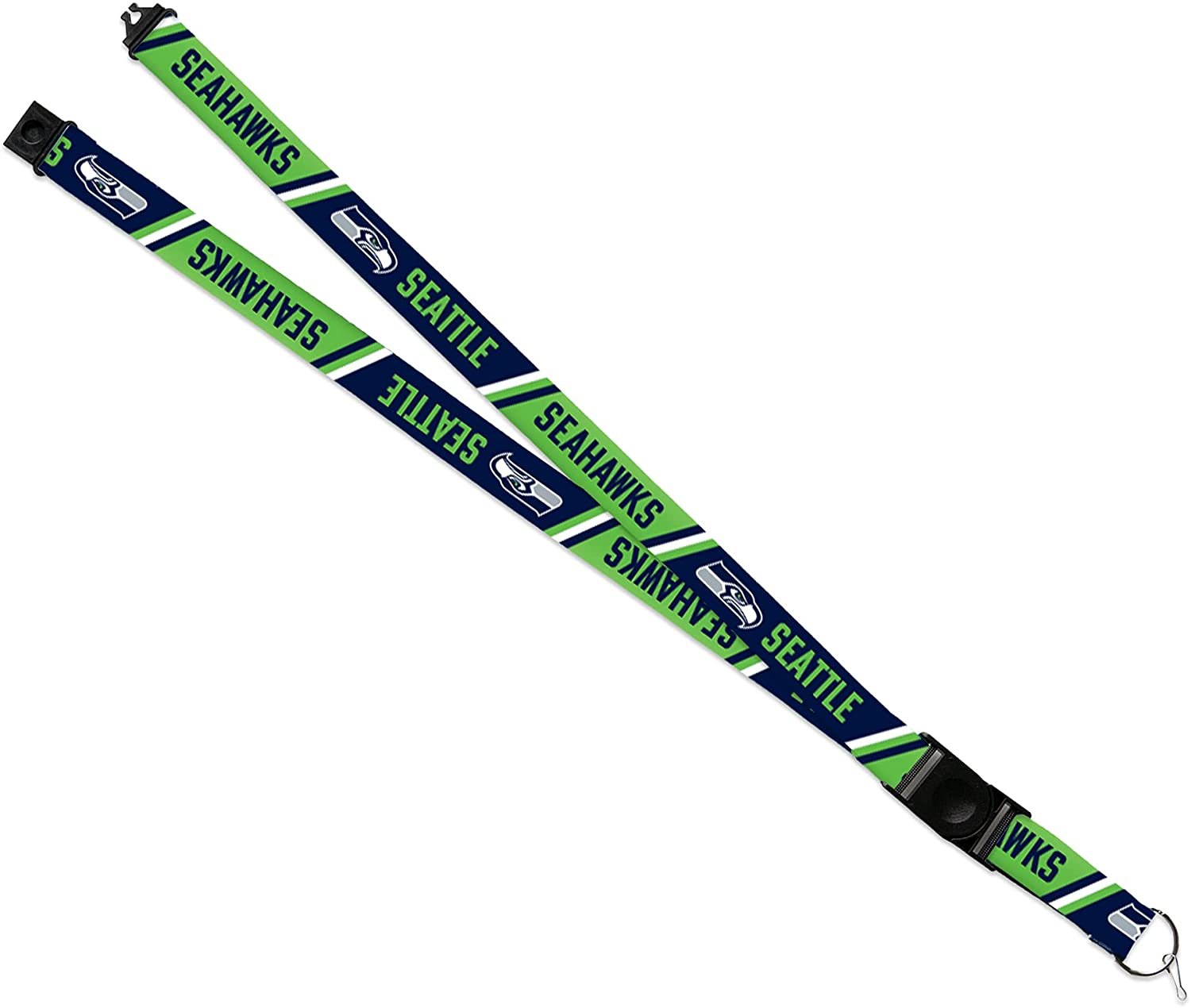 Seattle Seahawks Lanyard Keychain Double Sided Breakaway Safety Design Adult 18 Inch 1