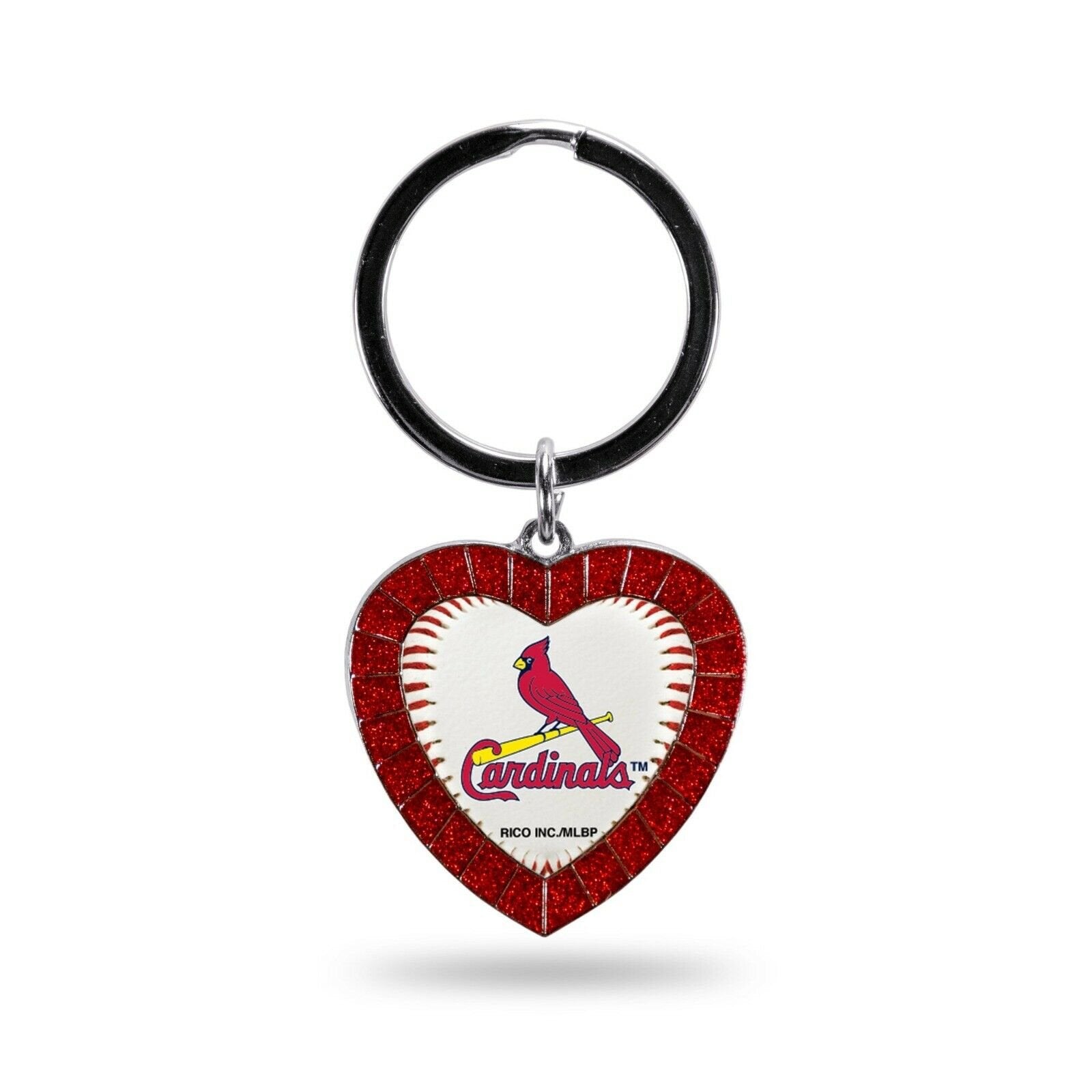 St Louis Cardinals Keychain Rhinestone Heart Decal Emblem Team Color Baseball 1