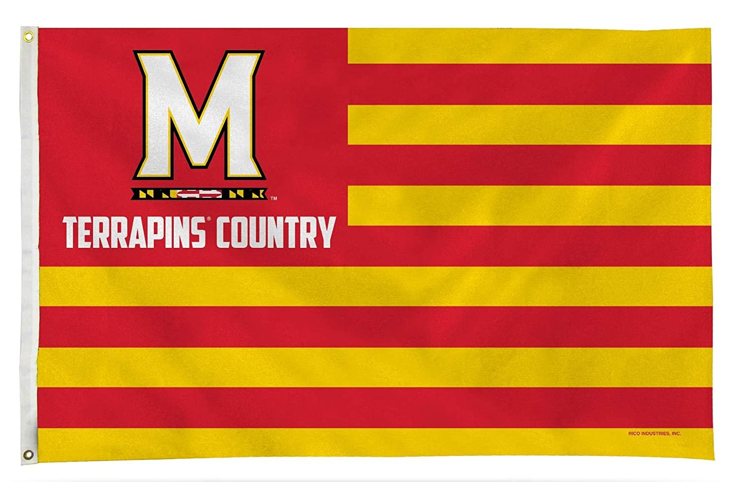 University of Maryland Terrapins Premium 3x5 Feet Flag Banner, Country Design, Metal Grommets, Outdoor Use, Single Sided 1