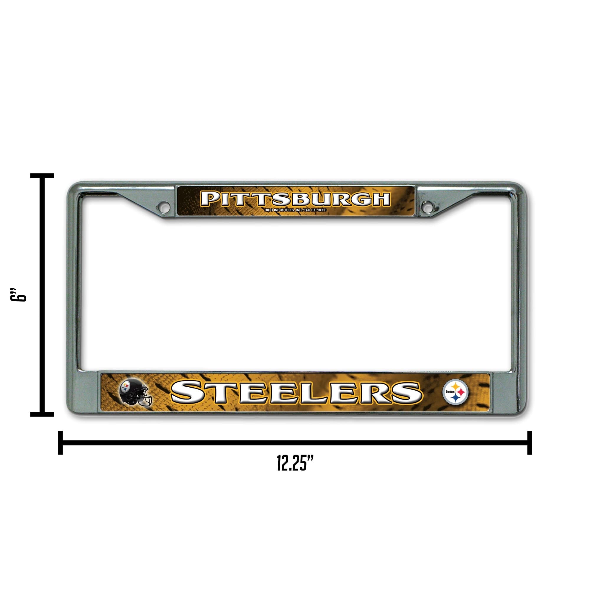 Rico Industries NCAA Ohio State Buckeyes Standard Chrome License Plate Frame , 6 x 12.25" 3