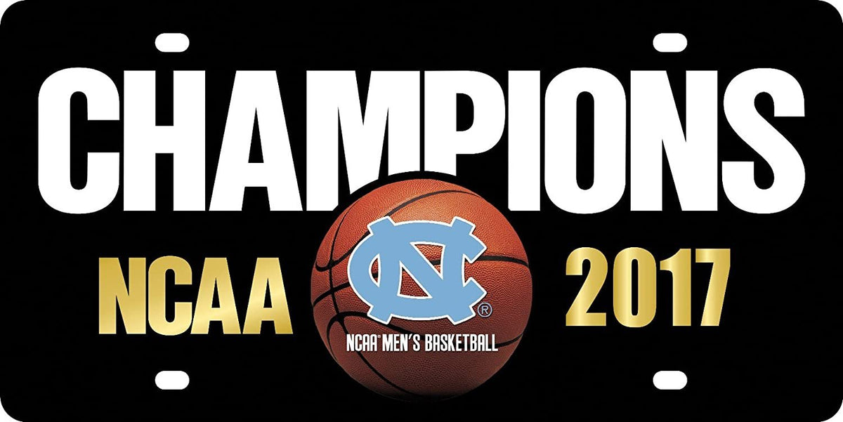 University of North Carolina Tar Heels 2017 Champions Laser Tag License Plate, Mirrored Acrylic, 6x12 Inch 1