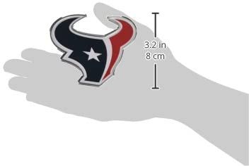 Houston Texans Auto Emblem, Aluminum Metal, Embossed Team Color, Raised Decal Sticker, Full Adhesive Backing 2
