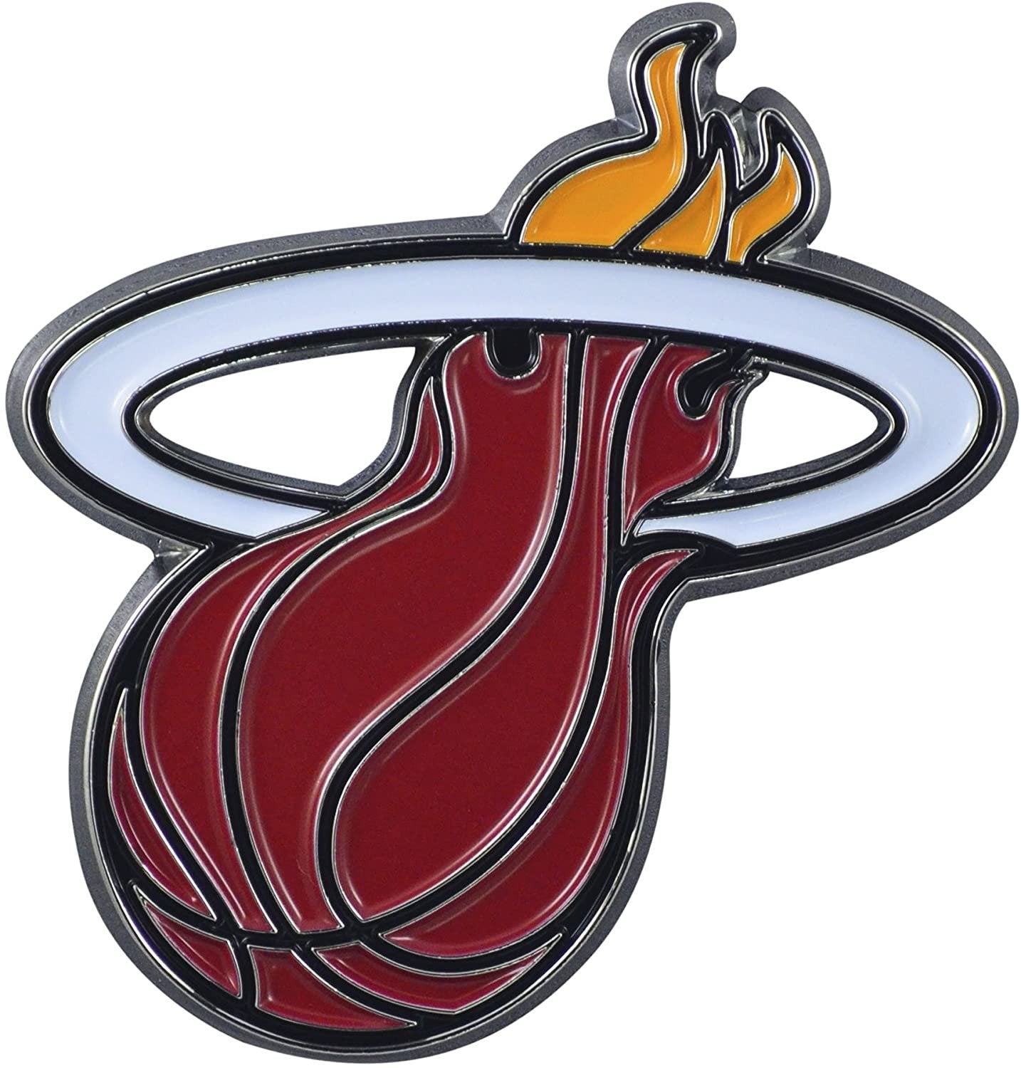 Miami Heat Solid Metal Color Auto Emblem 1