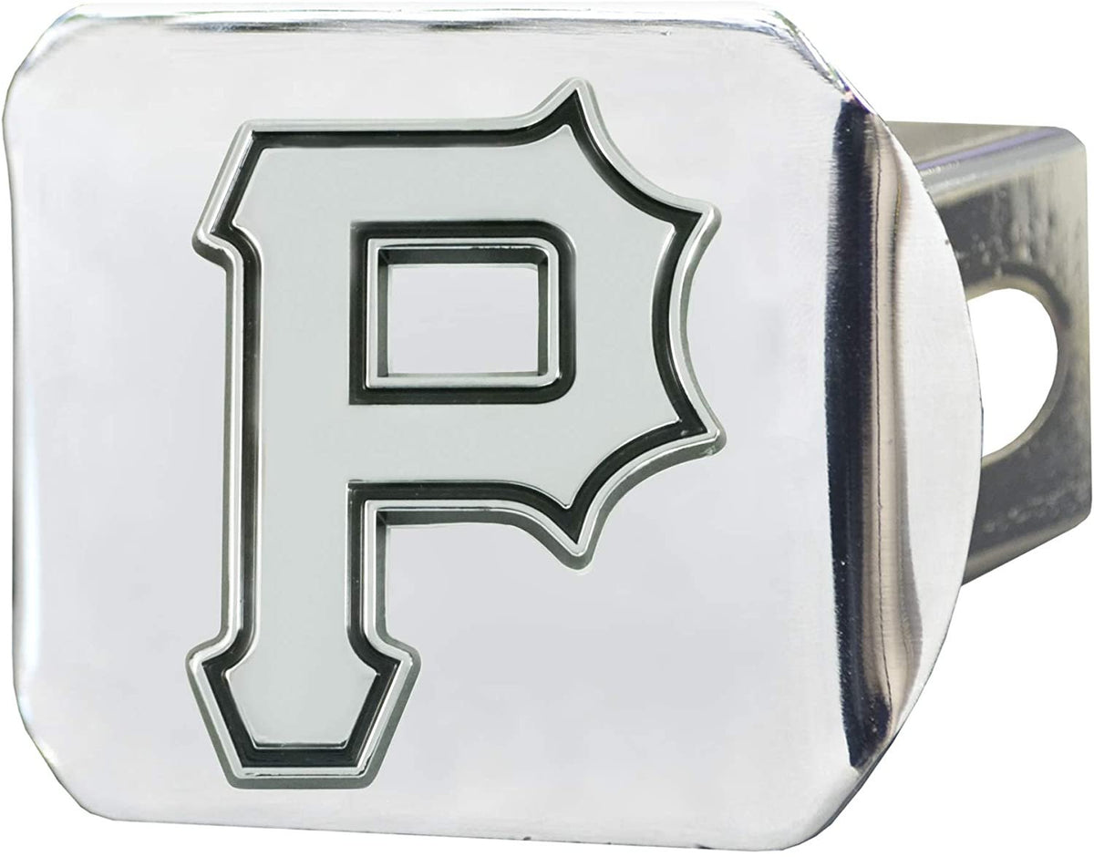 Pittsburgh Pirates Hitch Cover Solid Metal with Raised Chrome Metal Emblem 2" Square Type III 1