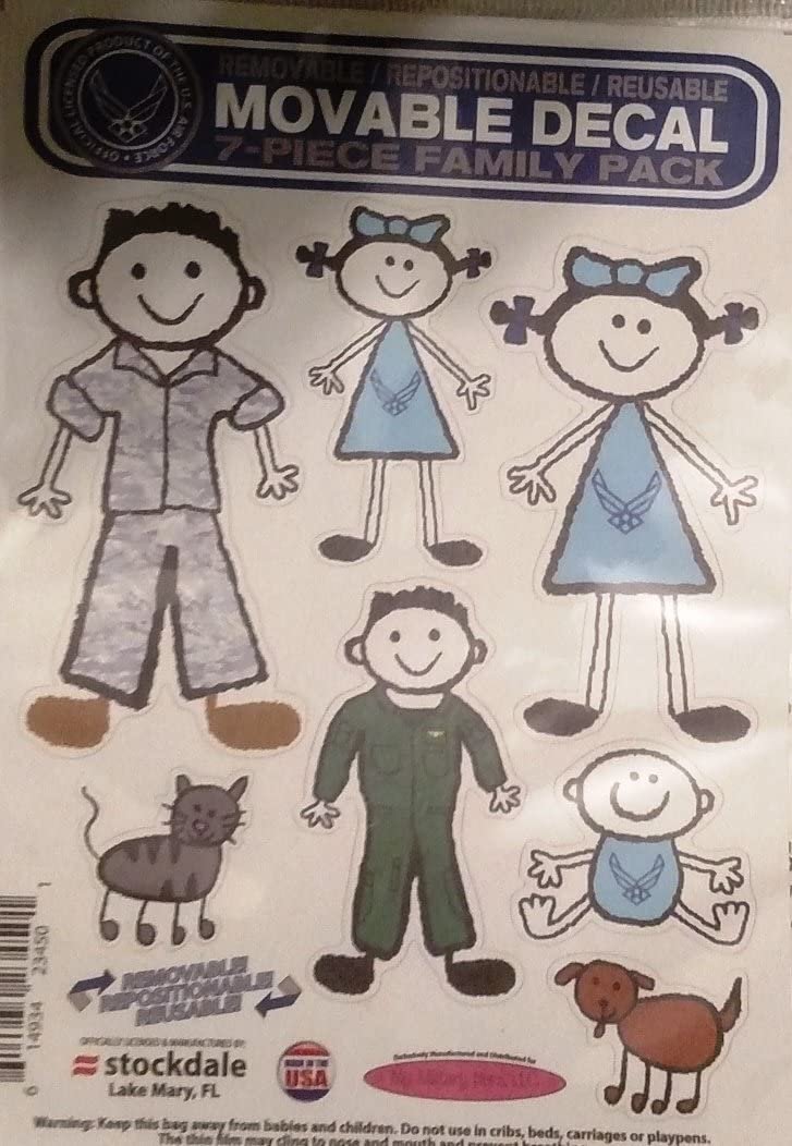 Air Force Family Spirit Window Stickers Decal Sheet United States Air Force Military