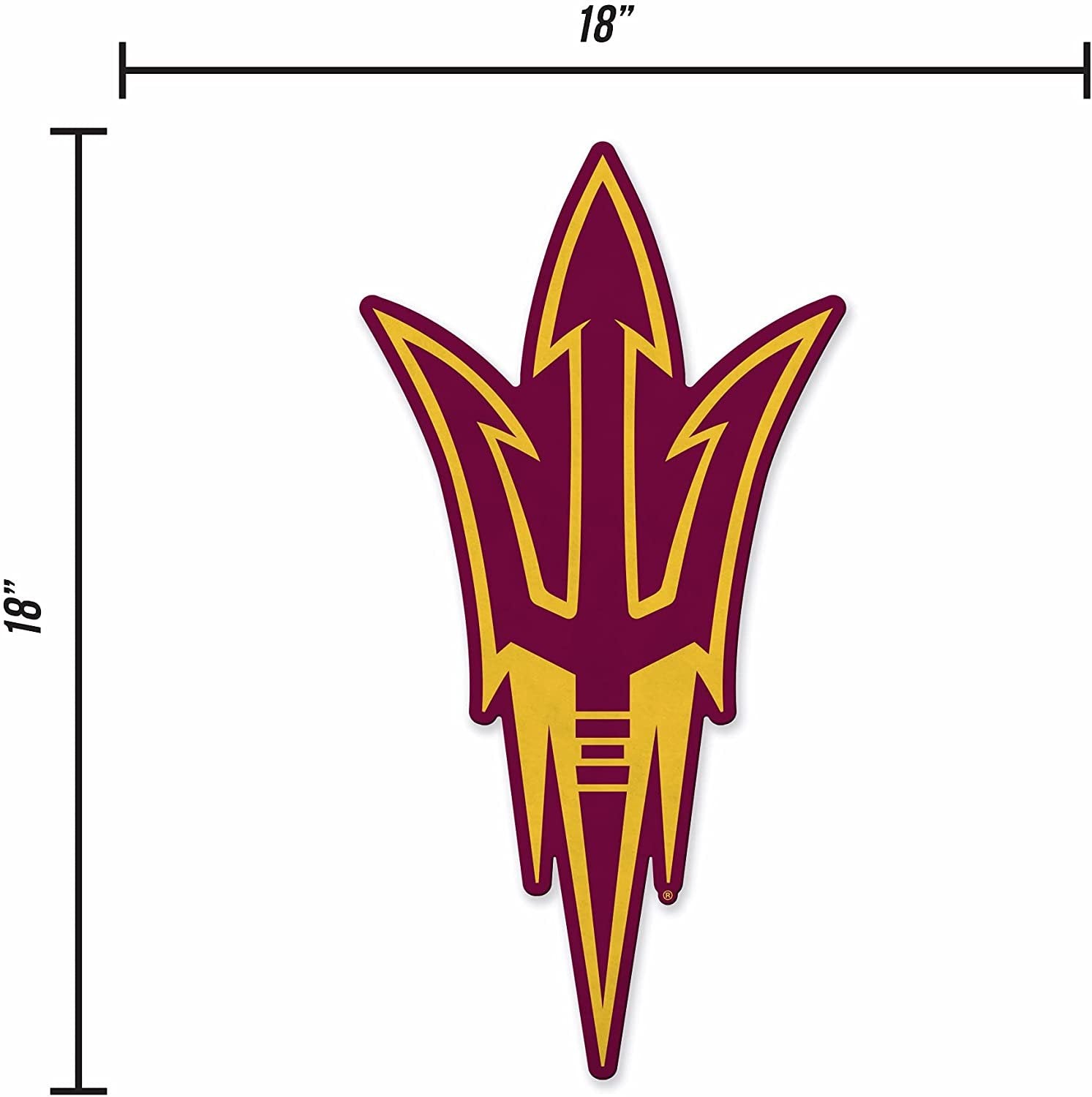 Arizona State Sun Devils Pennant Primary Logo 18 Inch Soft Felt University of 4