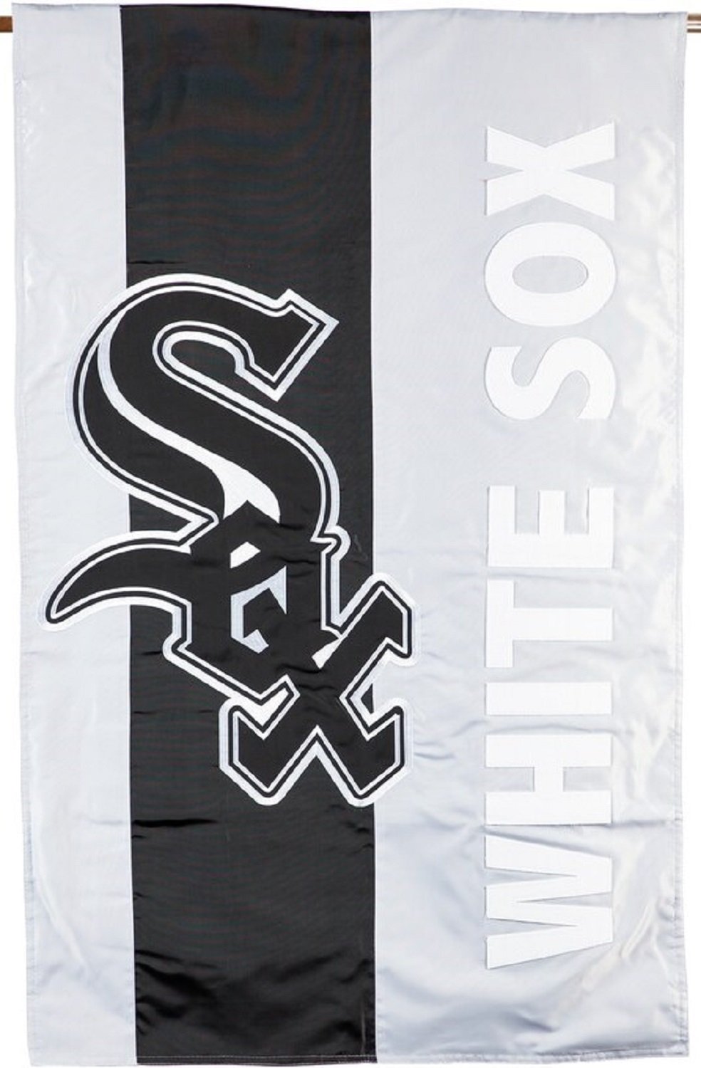 Chicago White Sox Premium Double Sided House Flag Banner, Embellished Applique, 28x44 Inch, Display Pole Sold Separately 1