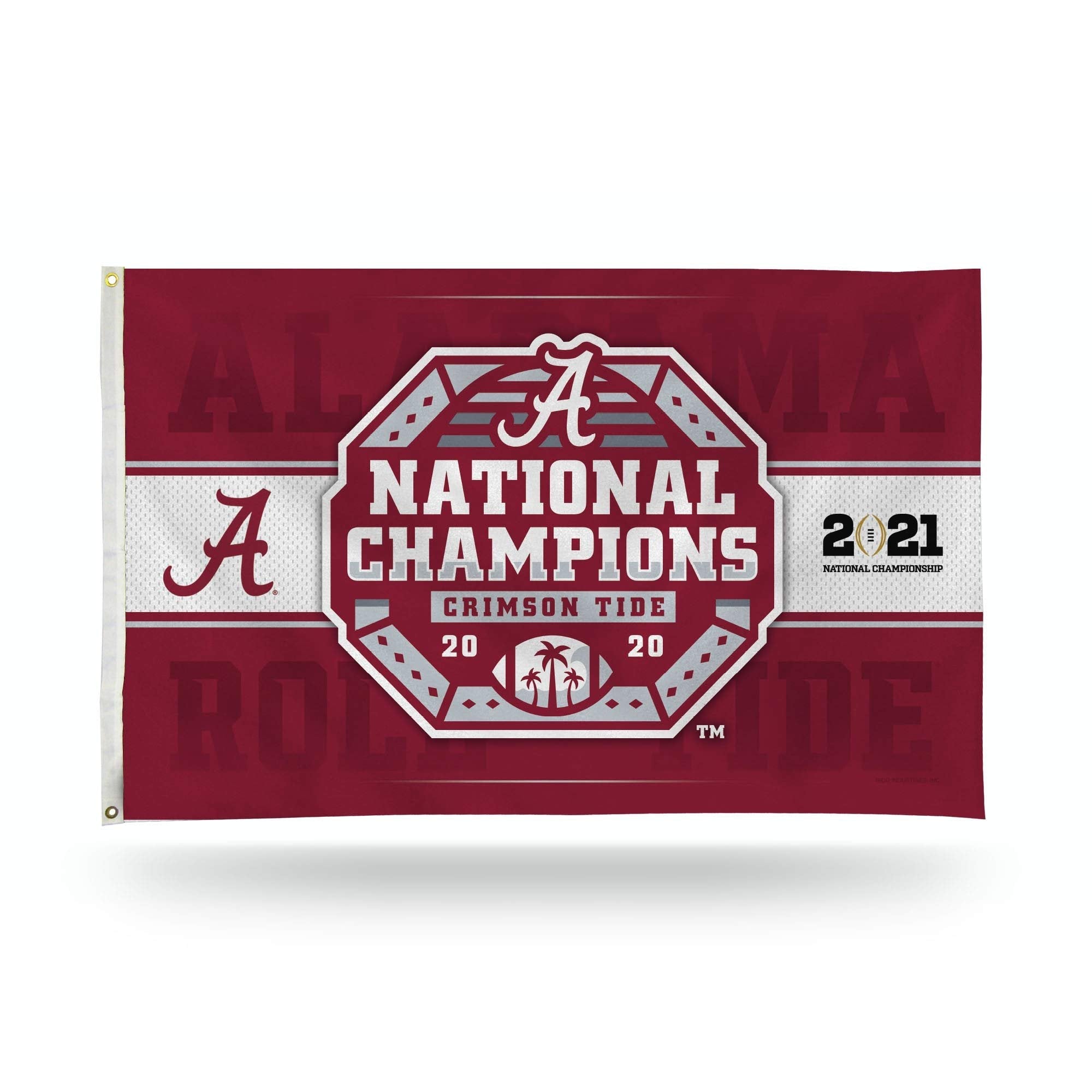 University of Alabama Crimson Tide 2020 National Champions Premium Flag Banner, 3x5 Feet, Retro Logo Design, Metal Grommets, Indoor Outdoor Display 1